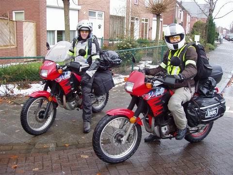 Onze Honda NX 250 motoren
